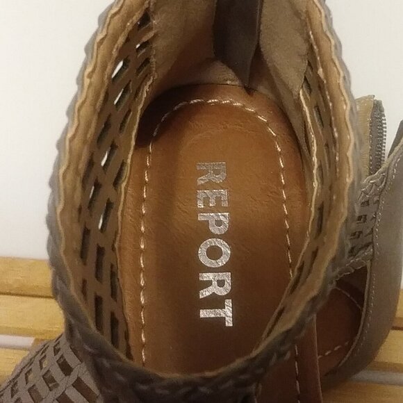 ๐ฅ Stylish & Comfy! REPORT Gabin Gladiator Sandals Taupe Size 8.5 ๐กโจ - Picture 9 of 11